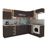 Bucatarie de Colt COSSY NEW 180-260 Dr. Wenge / Decor 8548
